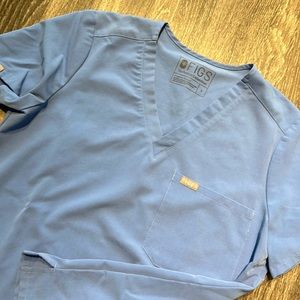 Figs Ceil Blue Scrub Set
